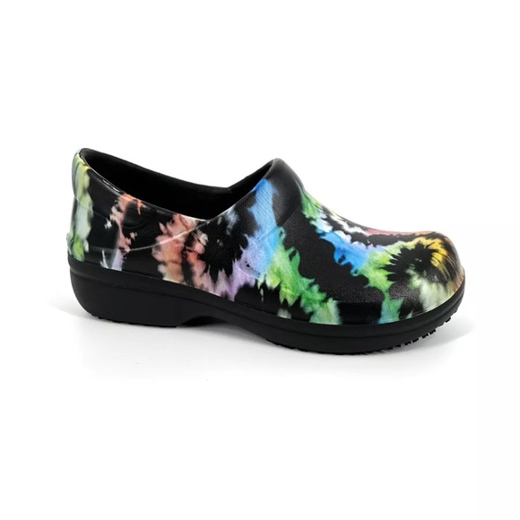 CROCS Shoes - Crocs Neria Pro Clogs Womens Size 6 Colorful Tie Dye Slip On Work Nurse Shoes